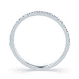 Platinum Claw-Set Diamond 0.15ct Wedding Ring