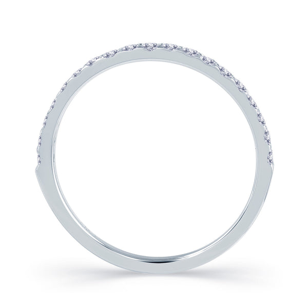 Platinum Claw-Set Diamond 0.15ct Wedding Ring