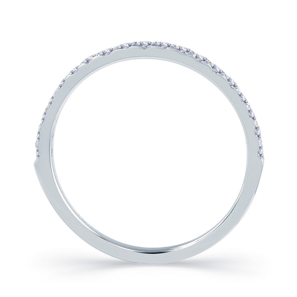 Platinum Claw-Set Diamond 0.15ct Wedding Ring