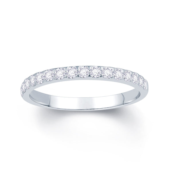 Platinum Triangle Claw 0.25ct Diamond Wedding Ring