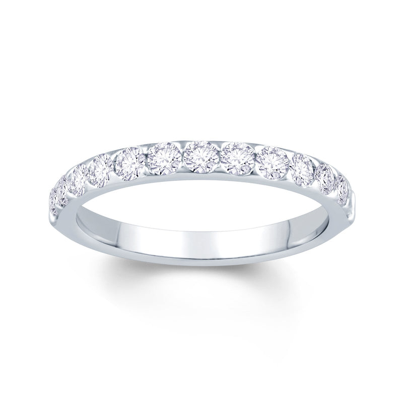 Platinum Triangle Claw 0.50ct Diamond Wedding Ring