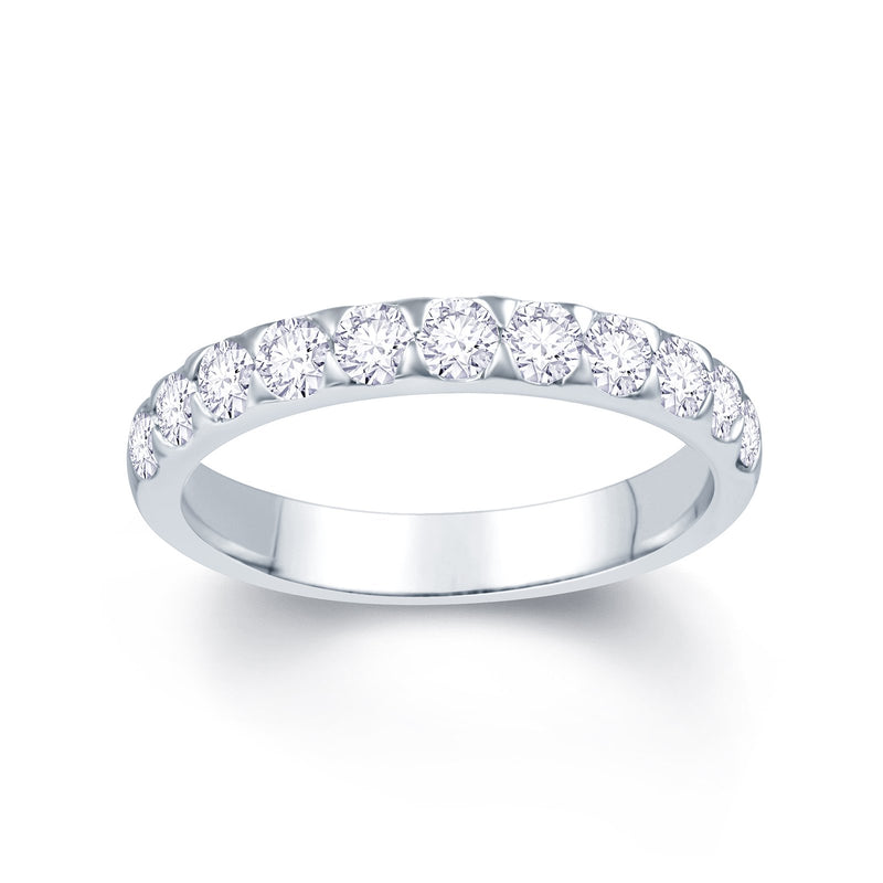 Platinum Triangle Claw 0.75ct Diamond Wedding Ring