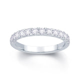 18ct White Gold Round Split Claw 0.58ct Diamond Wedding Ring