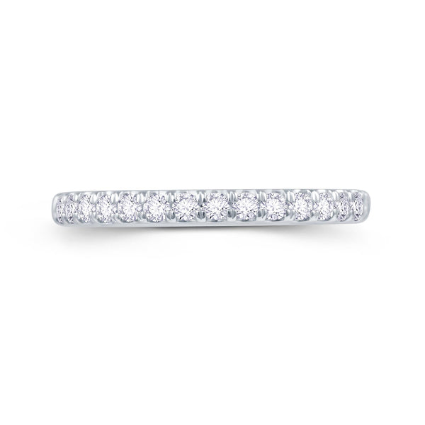 18ct White Gold Round Split Claw 0.58ct Diamond Wedding Ring
