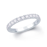 18ct White Gold Round Split Claw 0.58ct Diamond Wedding Ring