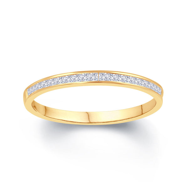 18ct Yellow Gold Princess Cut 0.25ct Diamond Engagement Ring