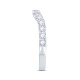 18ct White Gold Deep Curve Diamond Ring
