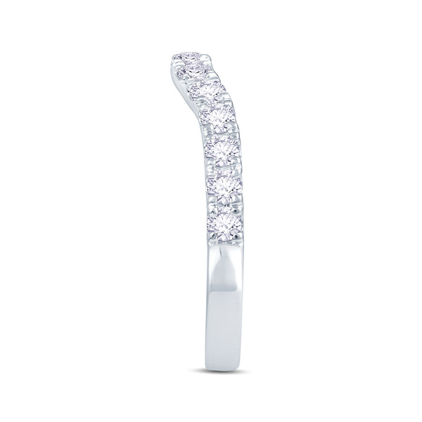 18ct White Gold Deep Curve Diamond Ring