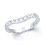 18ct White Gold Deep Curve 0.30ct Diamond Eternity / Wedding Band