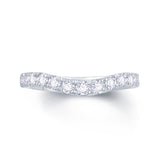 18ct White Gold Deep Curve 0.30ct Diamond Eternity / Wedding Band