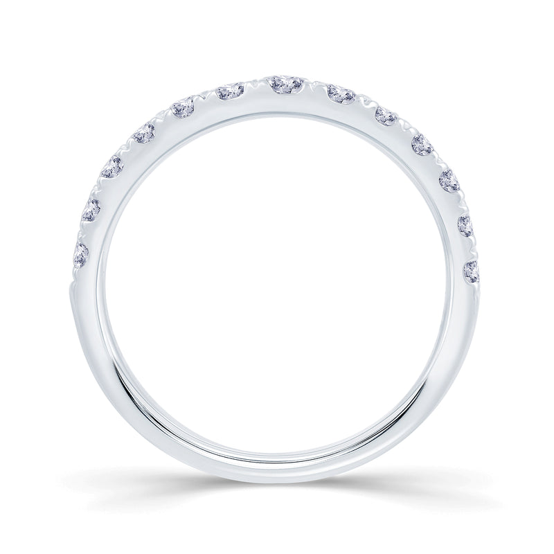 18ct White Gold Deep Curve Diamond Ring