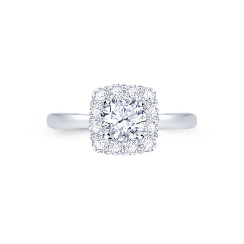 Cushion Cut Diamond Ring Elle Platinum 950/1000 - Celinni