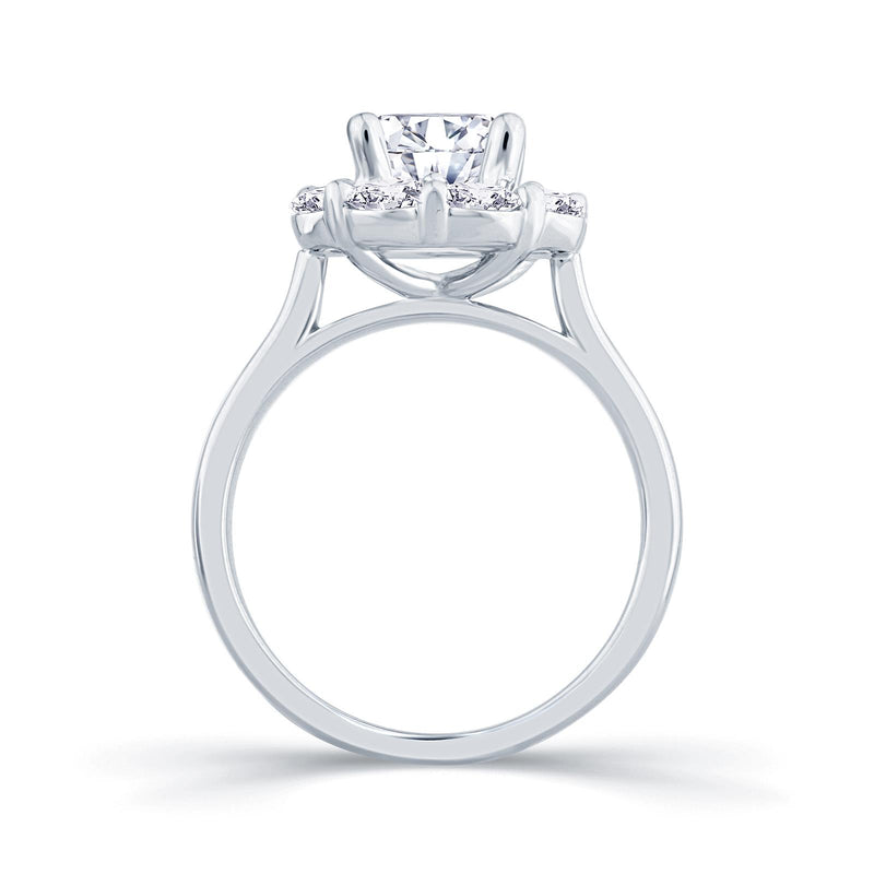 18ct White Gold Diamond Halo Ring