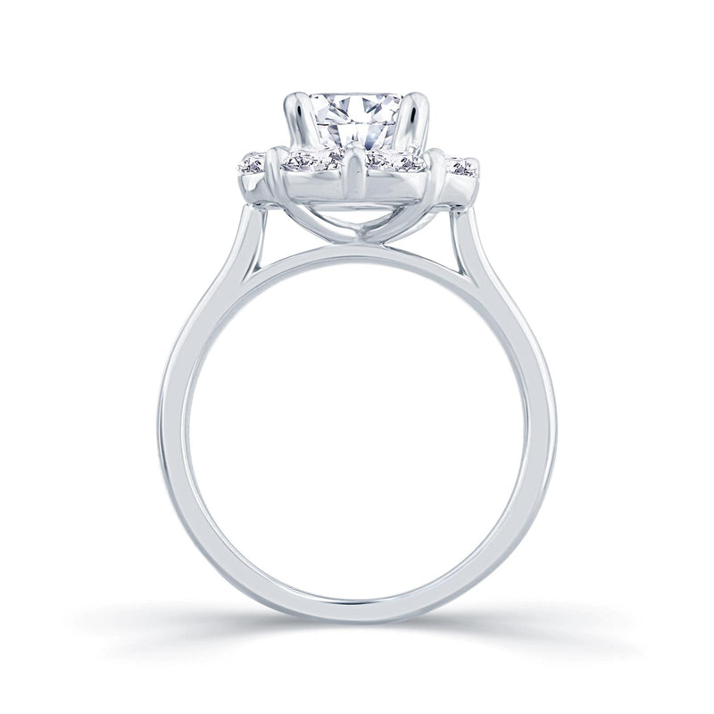 18ct White Gold 1.03ct Diamond Halo Engagement Ring