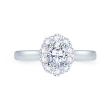 Platinum 0.70ct Diamond Halo Ring
