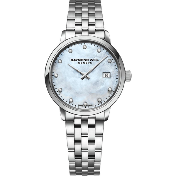 Raymond Weil Toccata Quartz Mother of Pearl Diamond 29mm Ladies Watch 5985-ST-97081