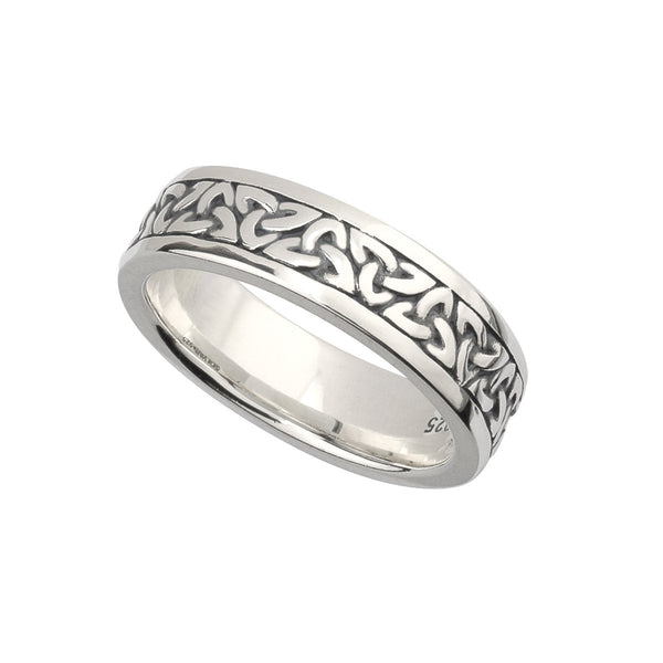 Sterling Silver Oxidised Trinity Knot Ladies Ring S21011
