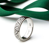 Sterling Silver Oxidised Trinity Knot Ladies Ring