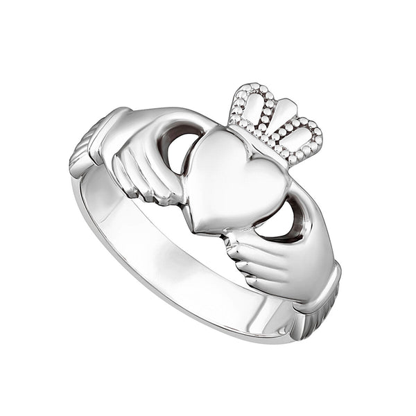 History of Ireland Mens Silver Heavy Claddagh Ring S2272