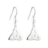 Sterling Silver Trinity Knot Fish Hook Earrings