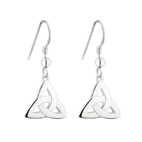Sterling Silver Trinity Knot Fish Hook Earrings
