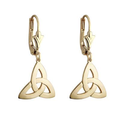 9ct Gold Trinity Knot Drop Earrings