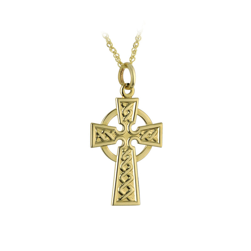 Celtic gold cross on sale pendant