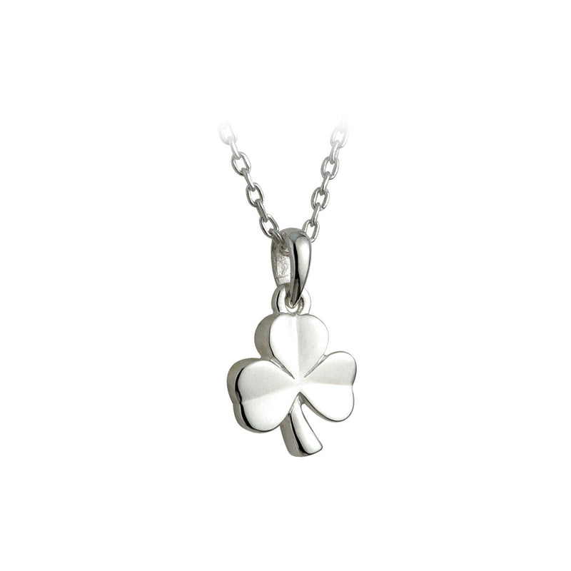 Sterling Silver Shamrock Pendant Necklace S44719