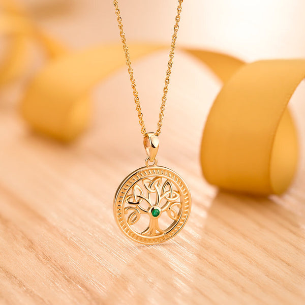 10ct Gold Celtic Tree of Life Pendant Necklace