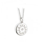 History of Ireland Round Disc Silver Necklace