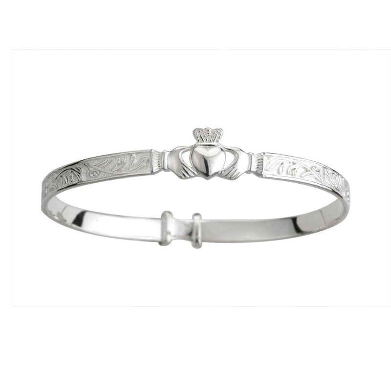 Sterling Silver Claddagh Kids Bangle