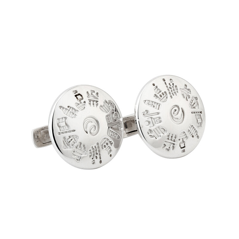 Sterling Silver History of Ireland Cufflinks S6502