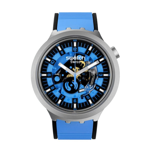 Swatch Azure Blue Daze Quartz 47mm Watch SB07S106