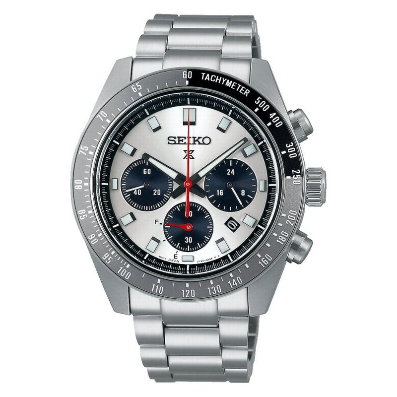 Seiko Prospex Speedtimer Solar Chronograph Black & Grey Bezel 41.4mm Watch SSC911P1