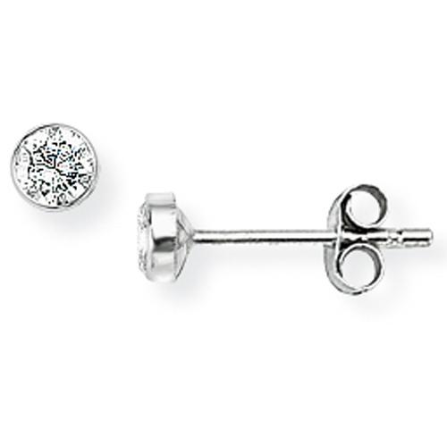 9ct White Gold 3mm Cubic Zirconia Stud Earrings