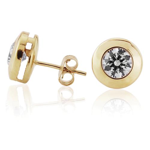 9ct Gold 5mm Cubic Zirconia Stud Earrings