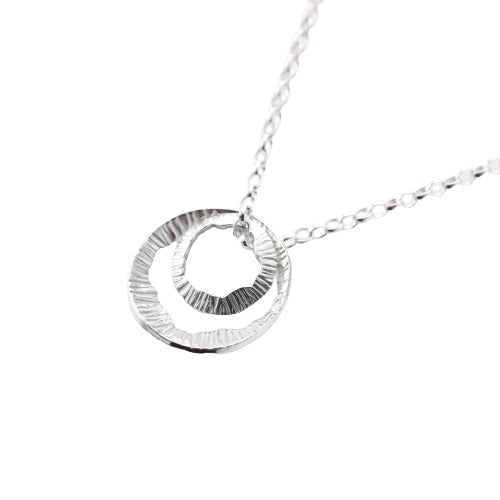 Martina Hamilton Shell Double Charm Silver Pendant Necklace SHAB3