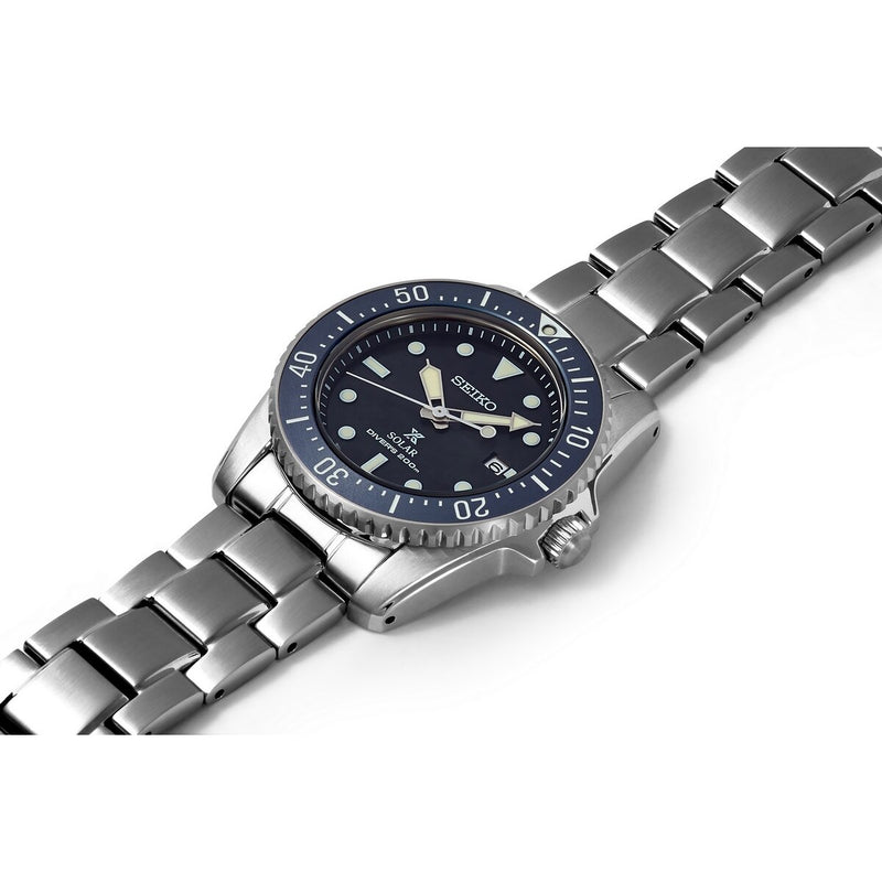 Seiko Prospex Solar Black Dial 40.5mm Bracelet Mens Watch SNE569P1