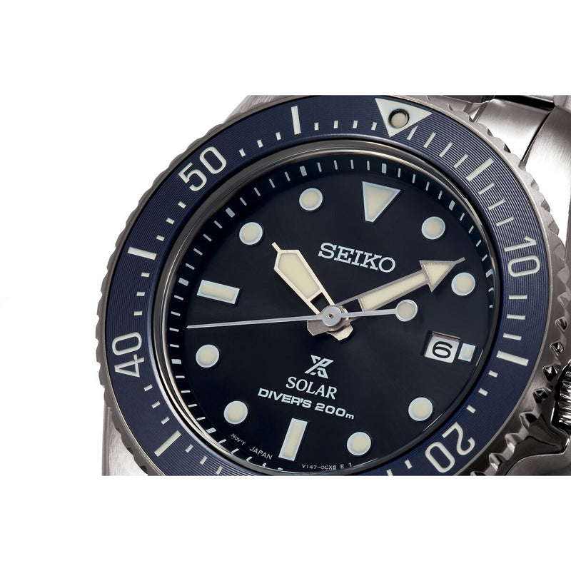 Seiko Prospex Solar Black Dial 40.5mm Bracelet Mens Watch SNE569P1