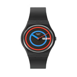 Swatch Circling Black Quartz 34mm Watch SO28B706