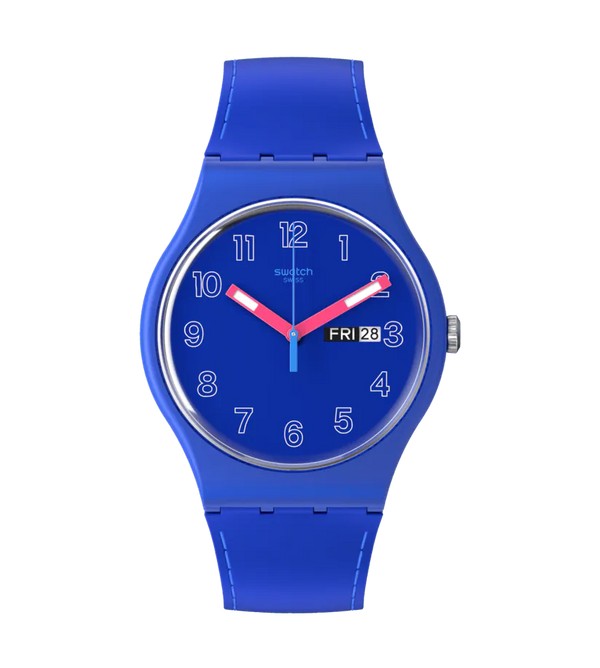 Swatch Cobalt Disco Quartz 41mm Watch SO29N705