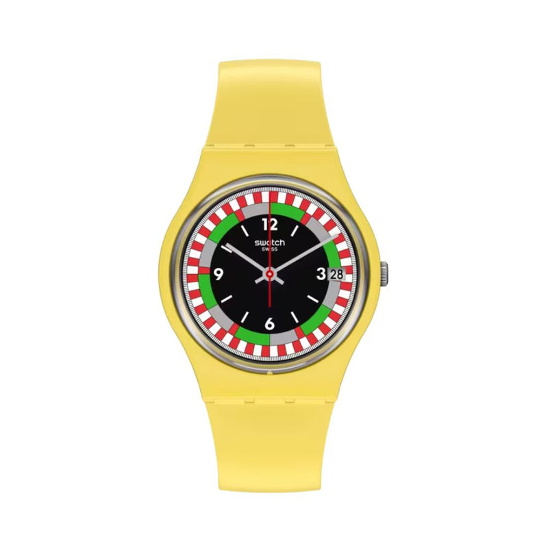 Swatch Yel_Race Quartz Bioceramic 34mm Watch S031J400