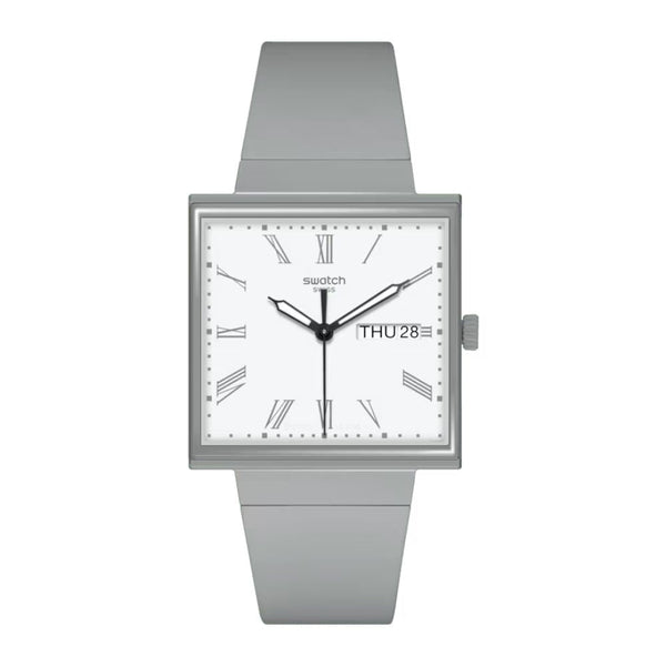 Swatch What if...Gray Quartz 33.25mm Watch  SO34M700