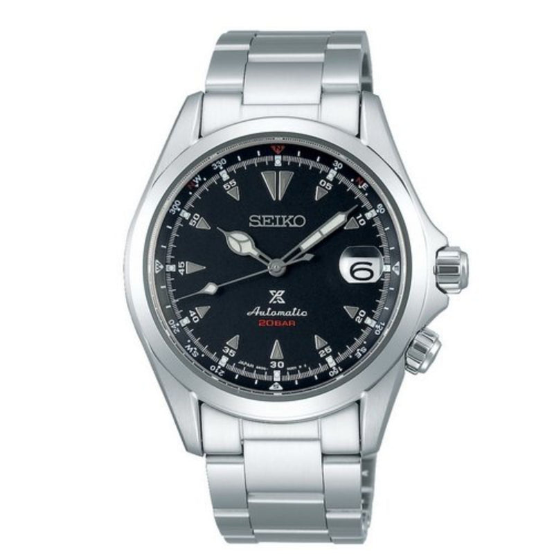 Seiko Prospex Alpinist Automatic Silver Steel Black Dial 39.5mm Watch SPB117J1