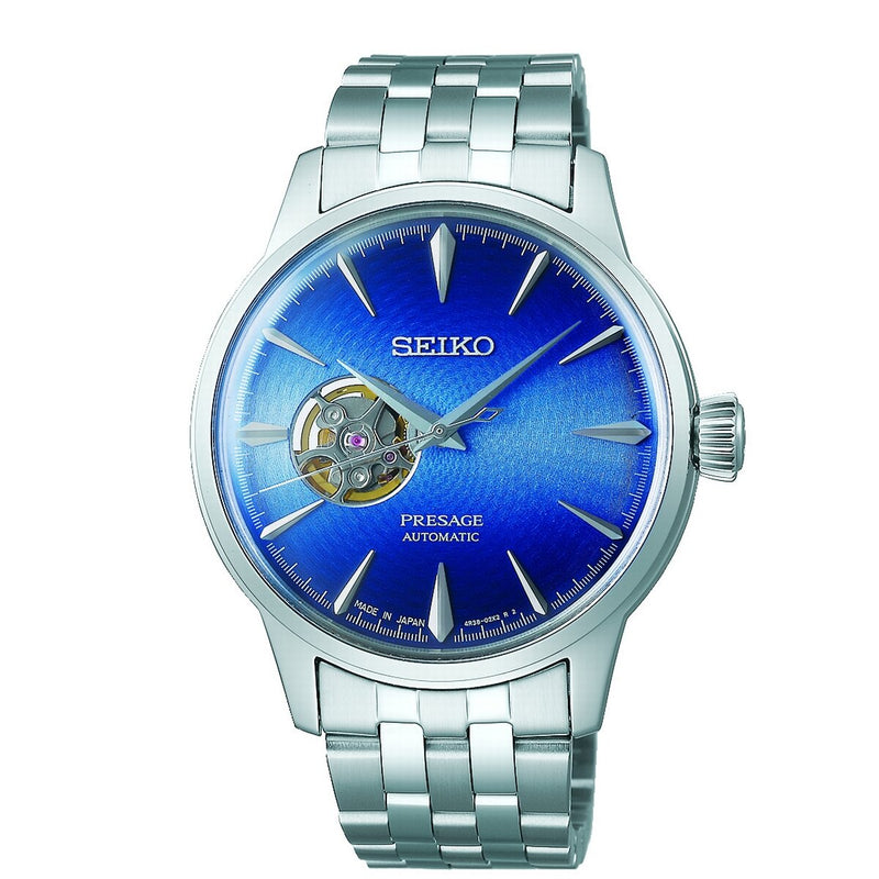 SEIKO PRESAGE COCKTAIL BLUE DIAL OPEN HEART AUTOMATIC WATCH