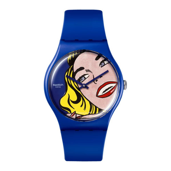 Swatch Girl by Roy Lichtenstein Quartz 41mm Watch SUOZ352