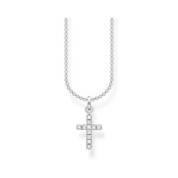Thomas Sabo Silver Cubic Zirconia Cross Necklace