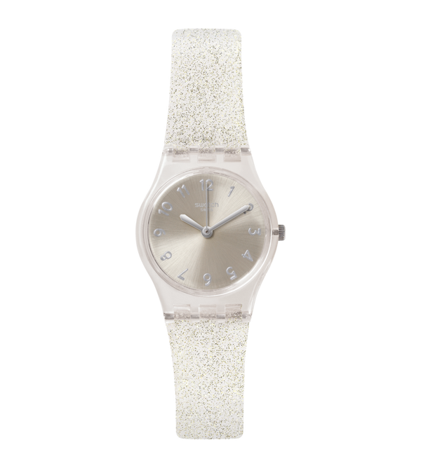 Swatch Silver Glistar Too Quartz 25cm Watch LK343E