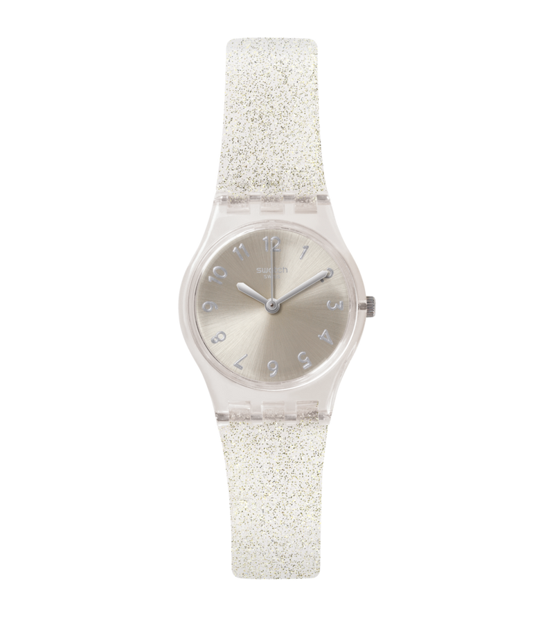 Swatch Silver Glistar Too Quartz 25cm Watch LK343E