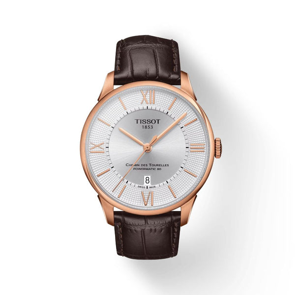 Tissot Chemin des Tourelles Powermatic 80 SIlver Diald 42mm Mens Watch T0994073603800